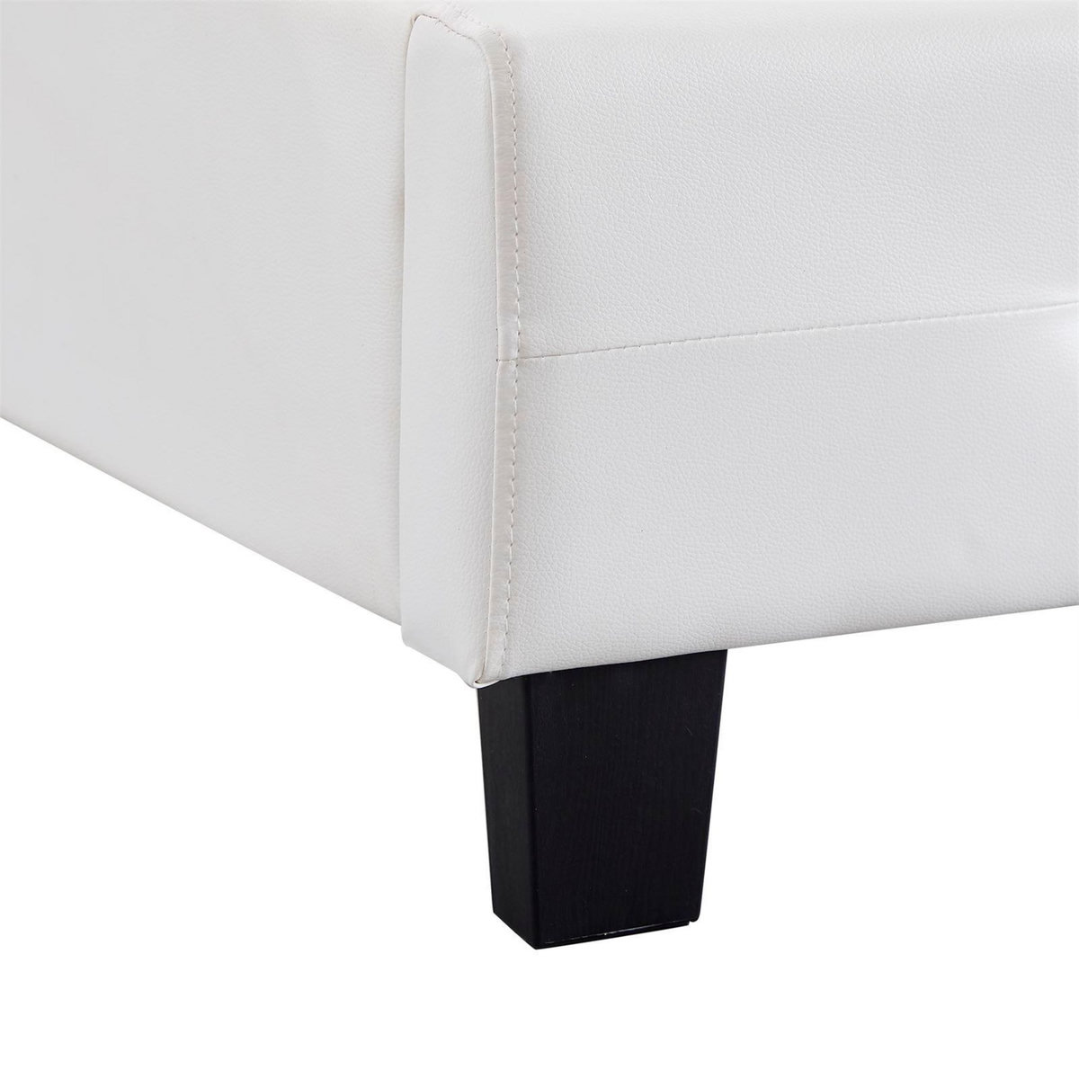 IDIMEX Lit simple TICO, 90 x 190 cm, capitonné avec sommier, revêtement synthétique