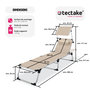 Voir la diapositive 6 : tectake Bain de soleil Transat Chaise longue Pliable