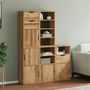 Voir la diapositive 1 : VIDAXL Armoires laterales 5 pcs ODDA 40x24x79 cm bois massif pin