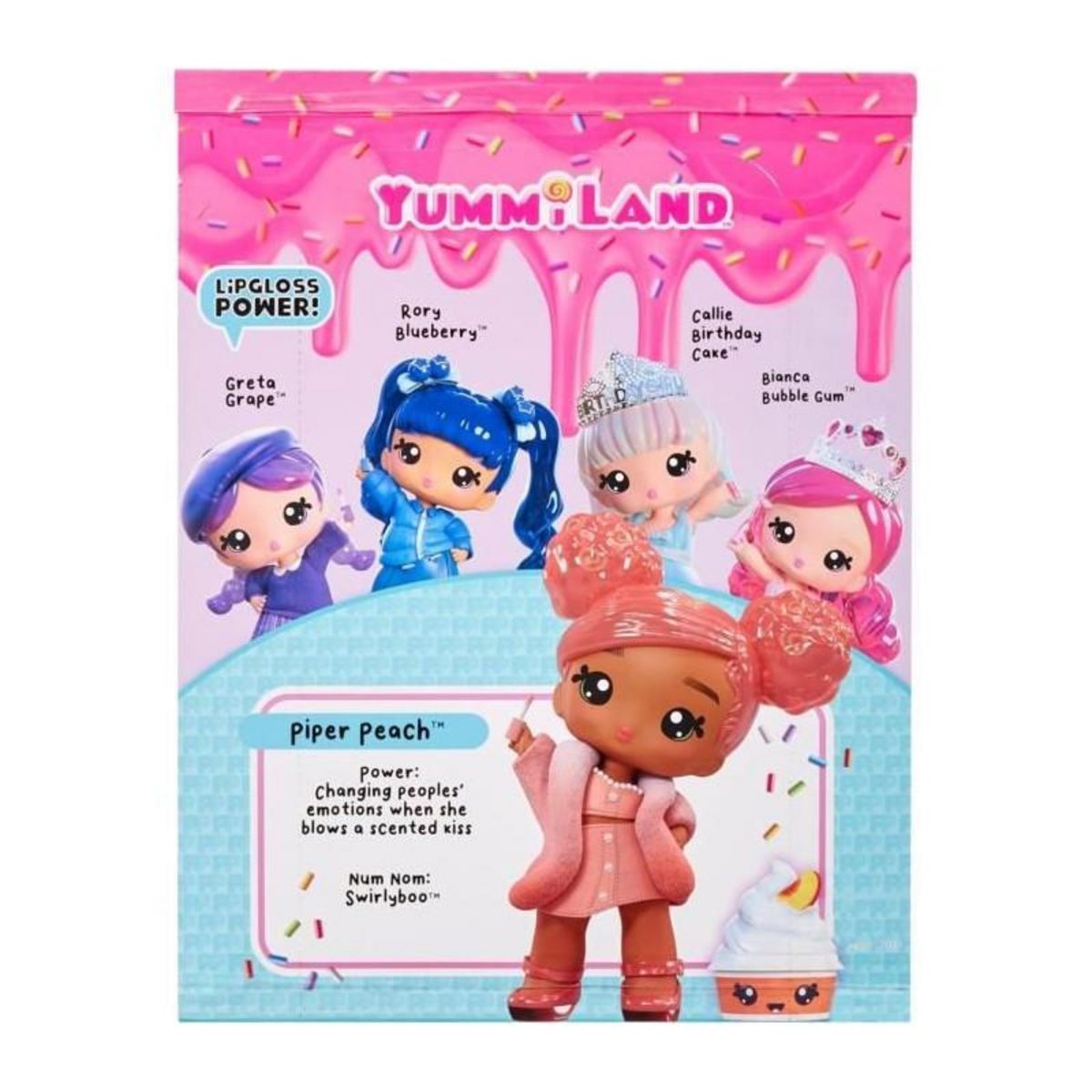 L.O.L. SURPRISE! Yummiland - Grande poupée 25 cm a coiffer et câliner - Animal de compagnie + baumes a levre parfumé - Pia - Des 4ans