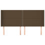 Voir la diapositive 3 : VIDAXL Tete de lit avec oreilles Marron fonce 183x16x118/128 cm Tissu