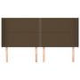 Voir la diapositive 3 : VIDAXL Tete de lit avec oreilles Marron fonce 183x16x118/128 cm Tissu