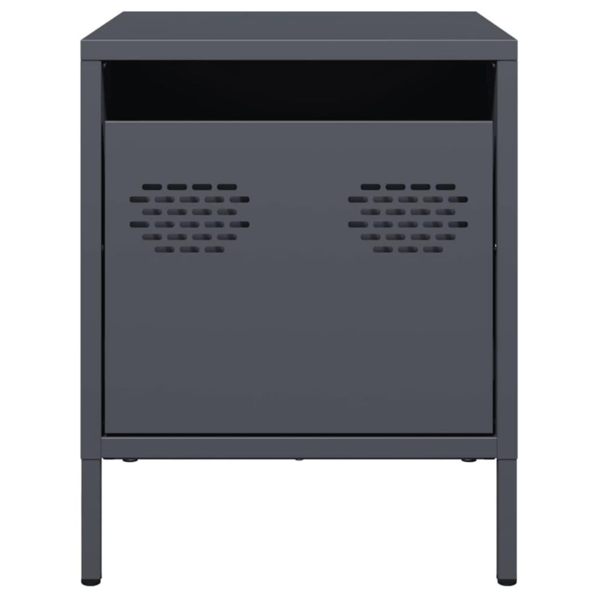 VIDAXL Table de chevet anthracite 35x39x43,5 cm acier