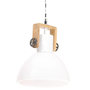 Voir la diapositive 2 : VIDAXL Lampe suspendue industrielle 25 W Blanc Rond 30 cm E27