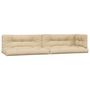 Voir la diapositive 2 : VIDAXL Coussins de palette 5 pcs beige tissu