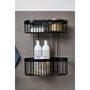 Voir la diapositive 3 : Wenko Etagère murale de douche indus Classic - L. 26 x H. 33 cm - Noir