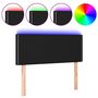 Voir la diapositive 2 : VIDAXL Tete de lit a LED Noir 80x5x78/88 cm Tissu