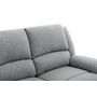 Voir la diapositive 6 : Canapé relax manuel HELENE 2 ou 3   places tissu gris clair