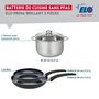 Voir la diapositive 2 : ELO Ensemble de 2 Poêles de cuisson 24 et 28 cm et 1 faitout 20 cm Elo Prima Brillant