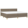 Voir la diapositive 4 : VIDAXL Sommier a lattes de lit et matelas et LED Taupe 200x200cm Tissu