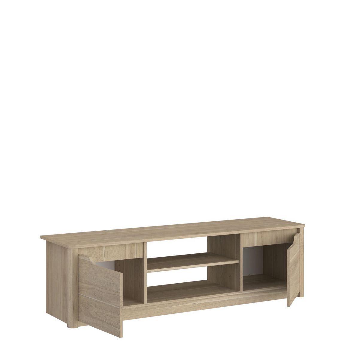 Meuble TV 2 portes 2 niches L150 cm MARGOT