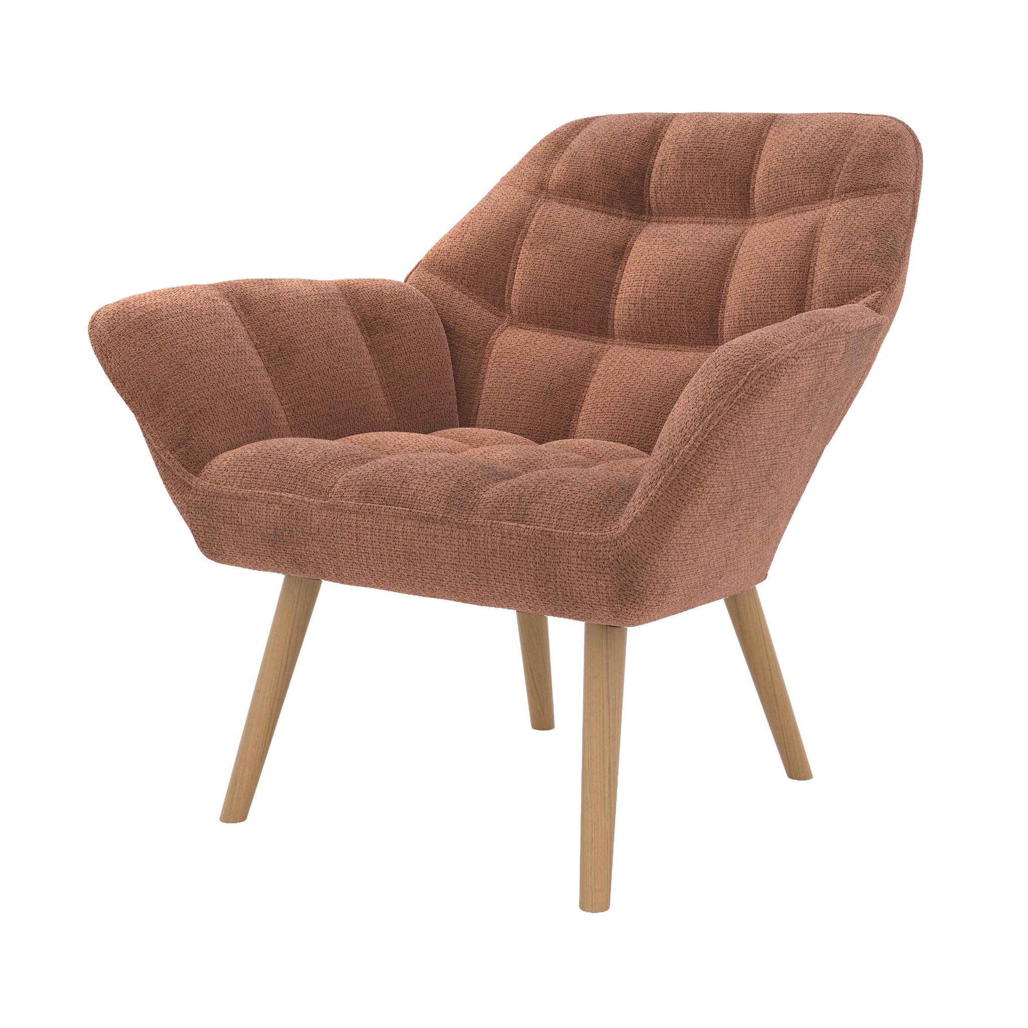 MAISON PAVANE Fauteuil en tissu rouge ancien-simba