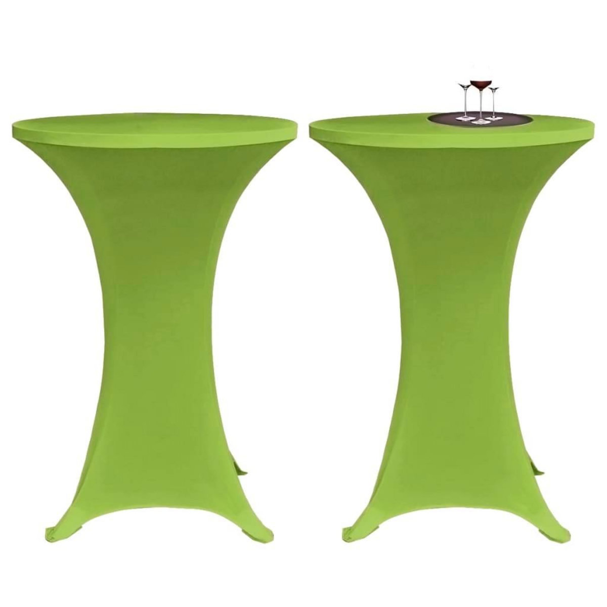 VIDAXL Housses de table extensible 4 pcs 60 cm Vert