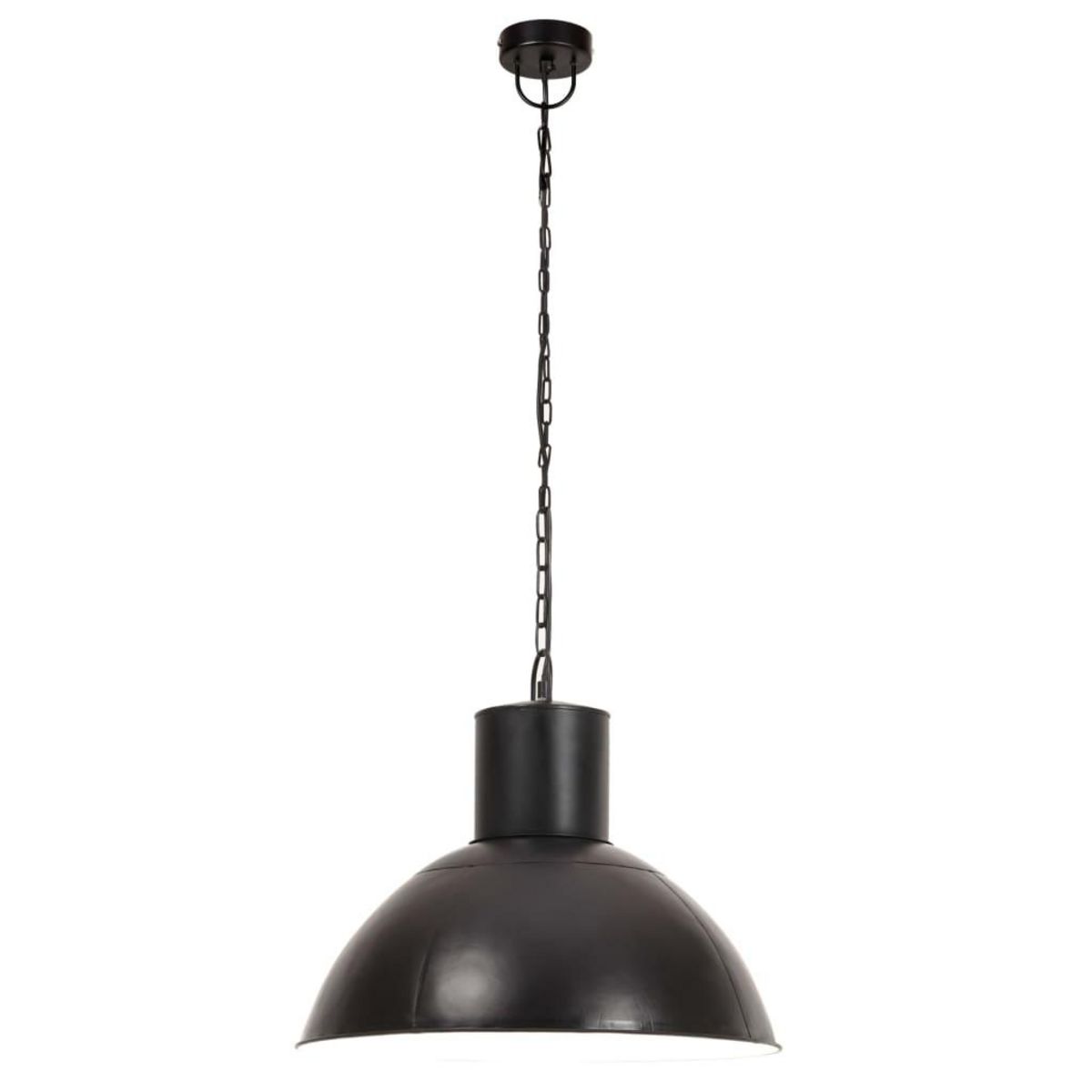 VIDAXL Lampe suspendue 25 W Noir Rond 48 cm E27