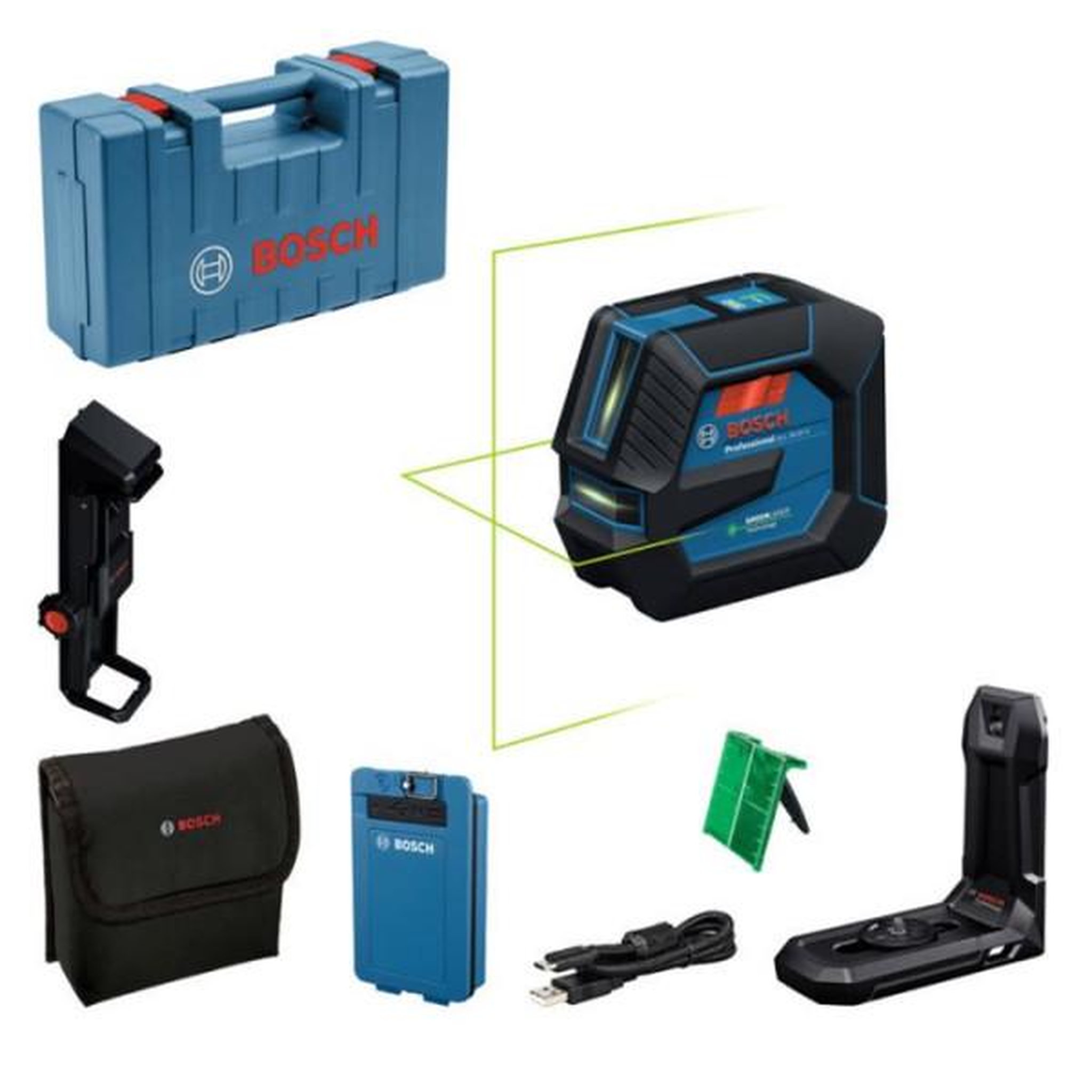 Bosch Professional Laser lignes BOSCH GLL 20-22 G + Batterie BA 3.7V 3.0Ah en coffret