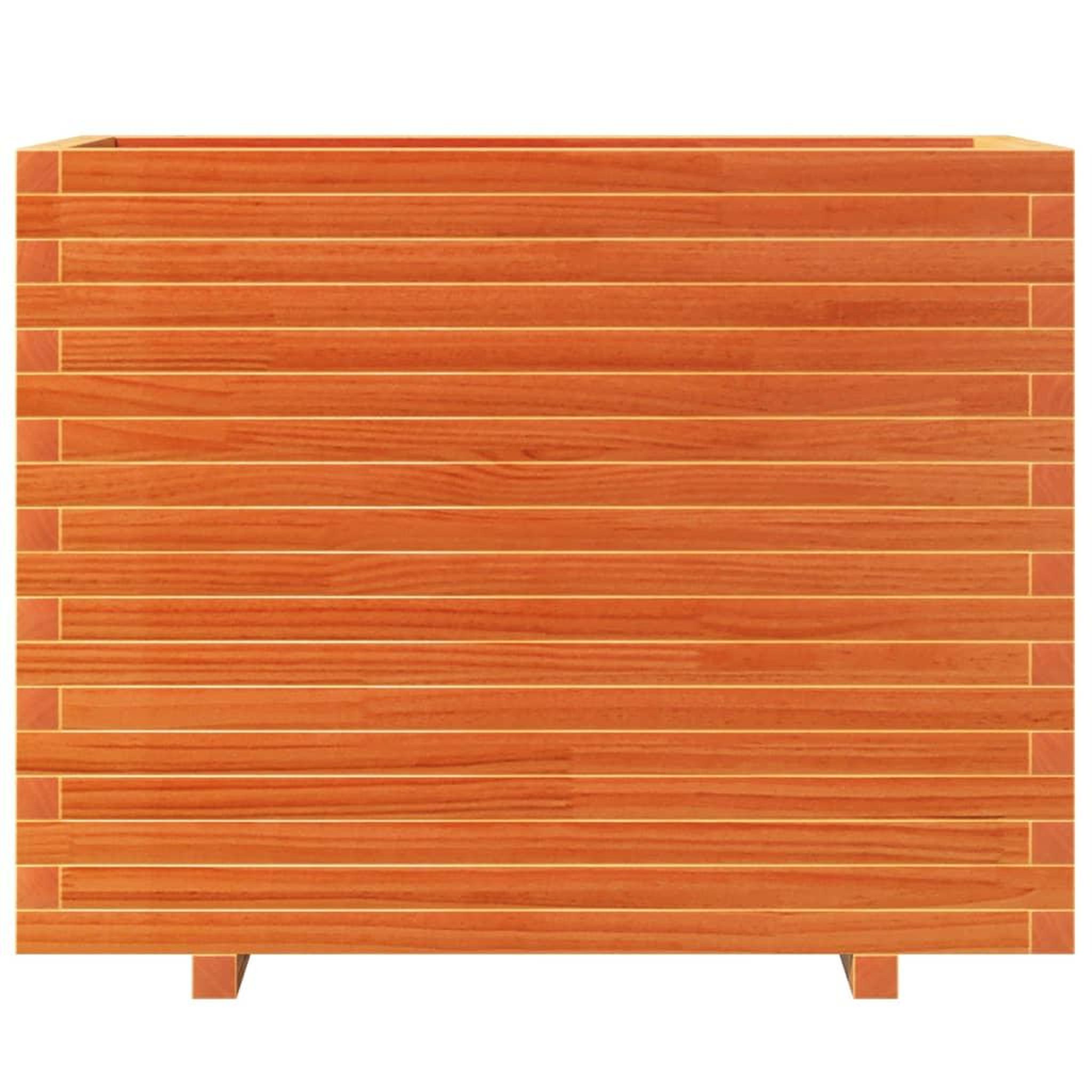 Voir la diapositive 5 : VIDAXL Jardiniere cire marron 90x40x72,5 cm bois de pin massif