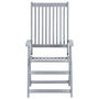 Voir la diapositive 4 : VIDAXL Chaises inclinables de jardin lot de 6 et coussins Bois acacia