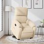 Voir la diapositive 5 : VIDAXL Fauteuil inclinable creme tissu microfibre
