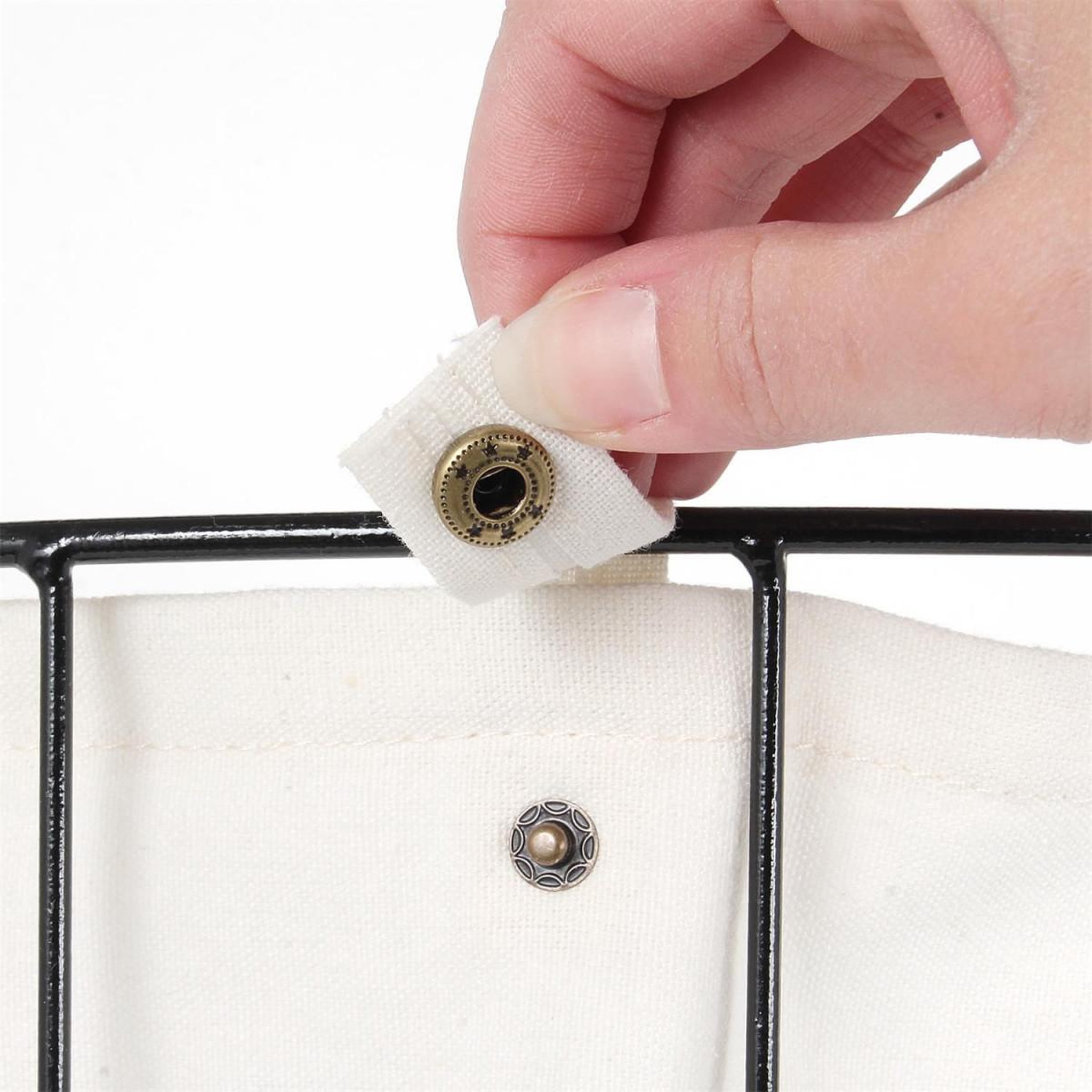 Voir la diapositive 3 : Je cherche une idee Panier de rangement rond  filaire  40cm noir