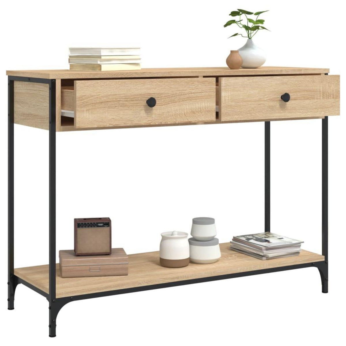 VIDAXL Table console chene sonoma 100x34,5x75 cm bois d'ingenierie
