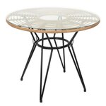 Paris Prix Table de Jardin Ronde  Surabaya  90cm Noir