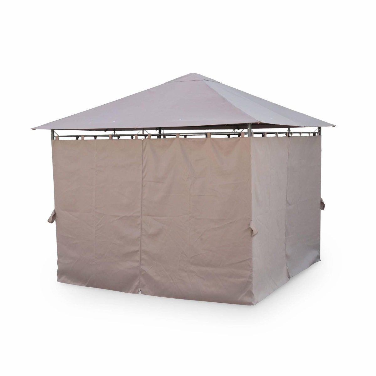 SWEEEK Tonnelle 3x3 m - Elusa - Pergola avec rideaux, tente de jardin, barnum