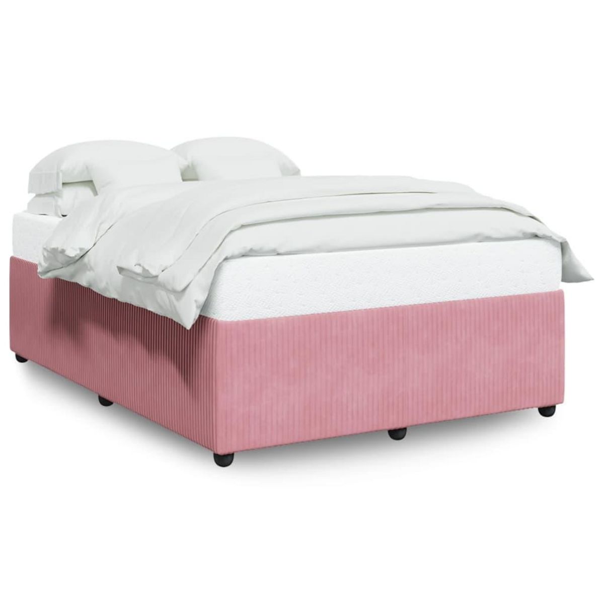 VIDAXL Cadre de lit sans matelas rose 140x200 cm velours
