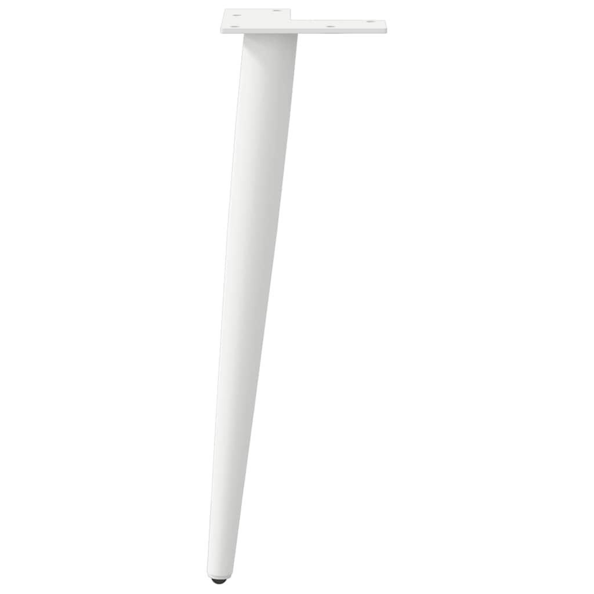 Voir la diapositive 5 : VIDAXL Pieds de table basse forme conique 4 pcs blanc 42-43 cm acier
