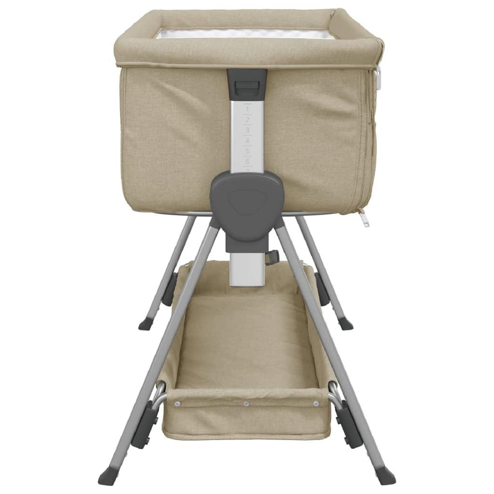 Voir la diapositive 5 : VIDAXL Lit pour bebe avec matelas Taupe Tissu de lin