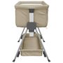 Voir la diapositive 5 : VIDAXL Lit pour bebe avec matelas Taupe Tissu de lin