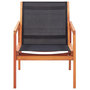 Voir la diapositive 2 : VIDAXL Chaise de jardin Noir Bois d'eucalyptus solide et textilene