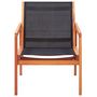 Voir la diapositive 2 : VIDAXL Chaise de jardin Noir Bois d'eucalyptus solide et textilene