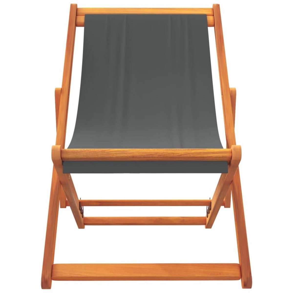 VIDAXL Chaises de plage pliables lot de 2 gris tissu