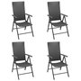 Voir la diapositive 1 : VIDAXL Chaises de jardin lot de 4 Resine tressee Noir
