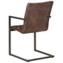 Voir la diapositive 5 : VIDAXL Chaises a manger cantilever lot de 2 marron cuir veritable