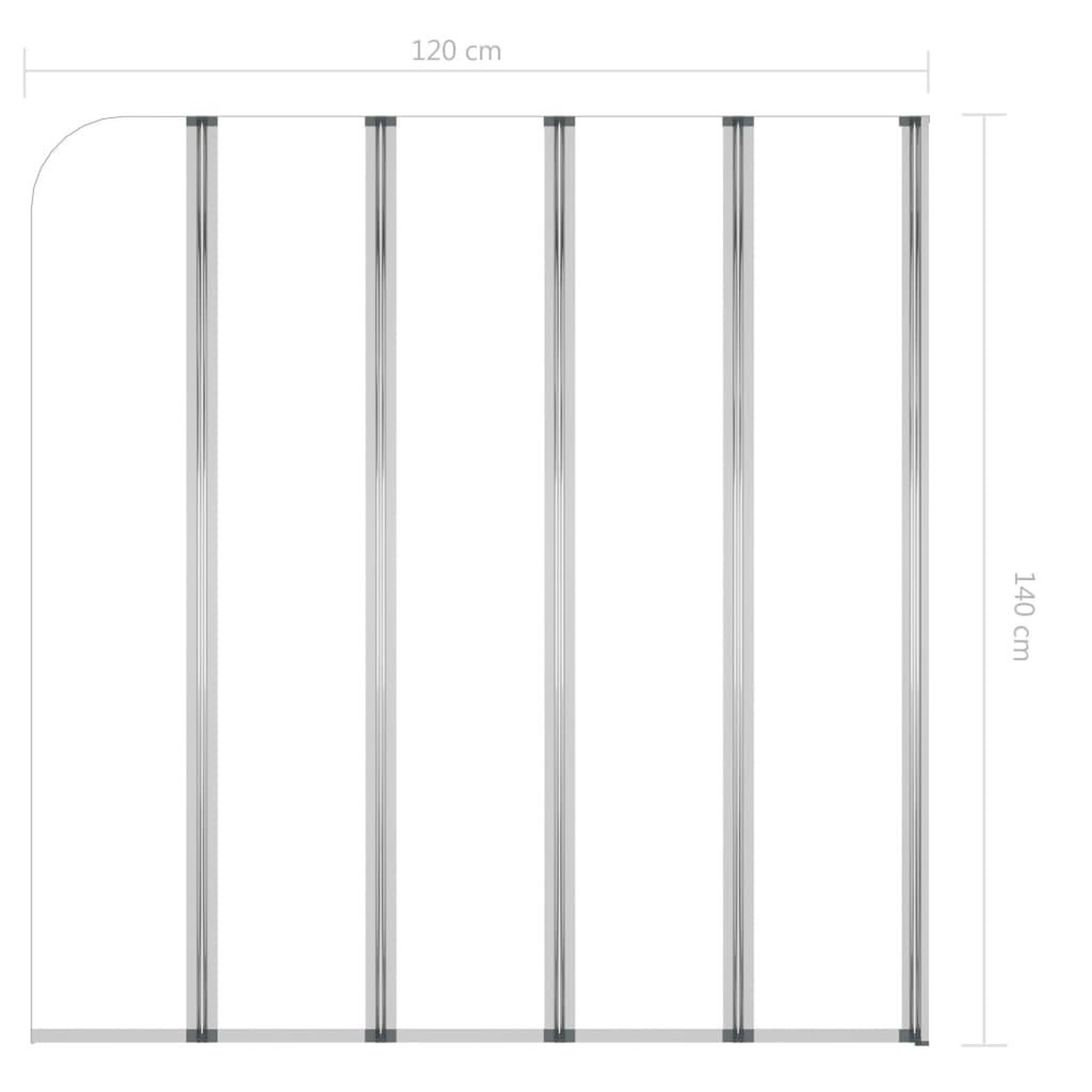 Voir la diapositive 6 : VIDAXL Enclos de bain 120x140 cm Verre trempe Transparent