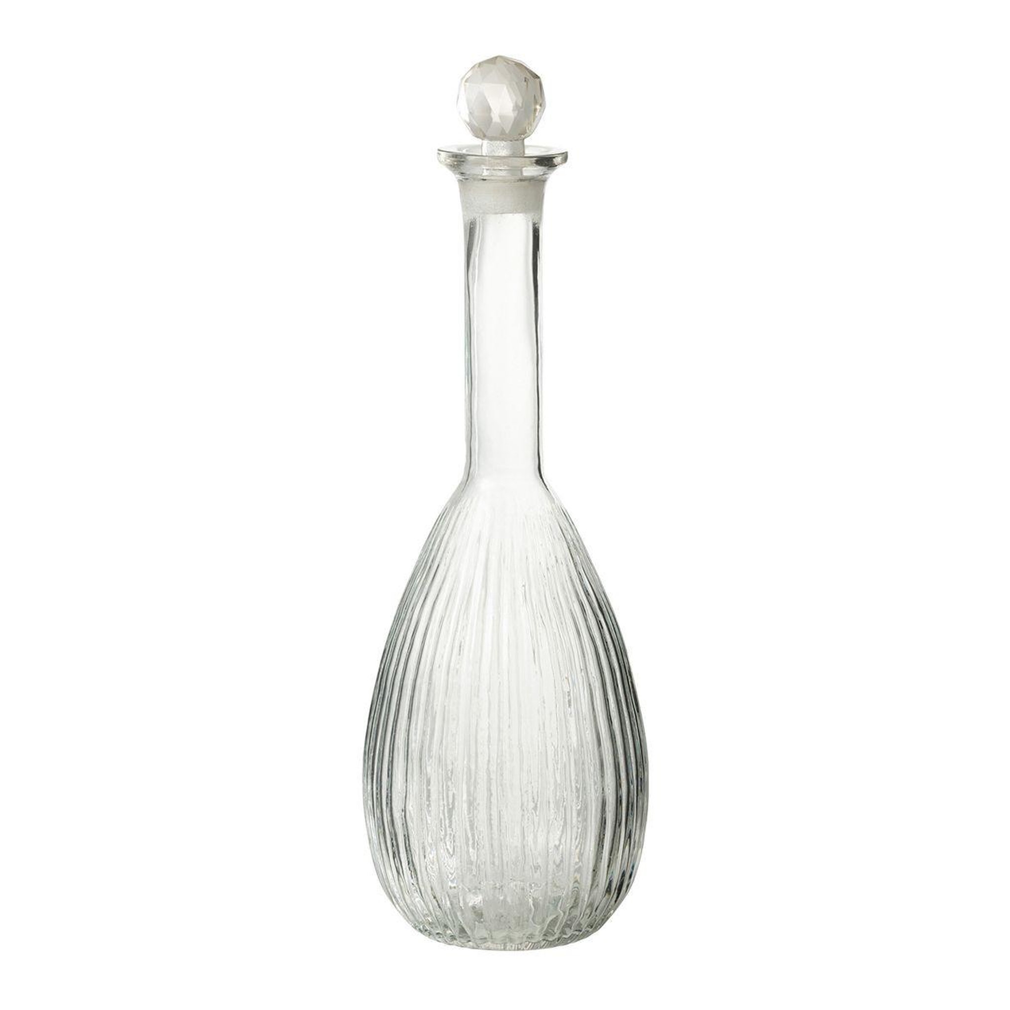 Voir la diapositive 1 : J-LINE Carafe en Verre Lignes  Anastasia  39cm Transparent