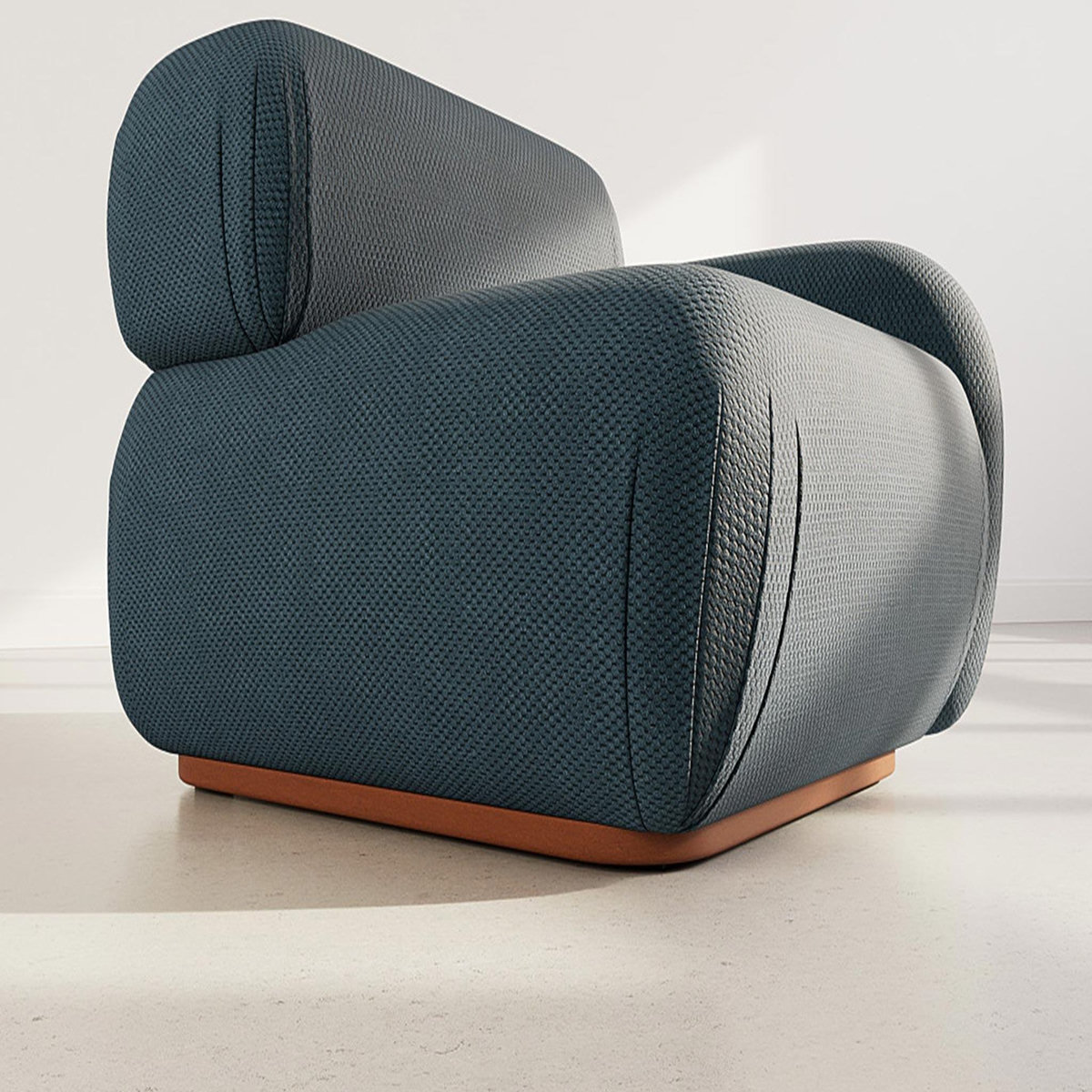 LISA DESIGN Penelope - module d'assise droit en velours texturé