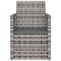 Voir la diapositive 4 : VIDAXL Mobilier d'exterieur 3 pcs avec coussins Resine tressee Gris