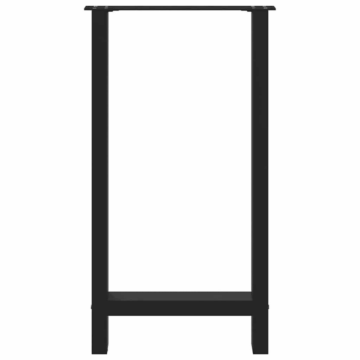 VIDAXL Pieds de table basse noir 2 pcs 40x(90-91) cm acier