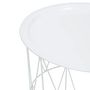 Voir la diapositive 2 : ATMOSPHERA Table d'Appoint en Métal  Kumi  40cm Blanc