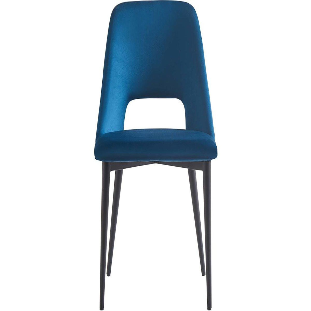 Habitat et Jardin Lot de 2 Chaises en velours  Fedora  - Bleu foncé