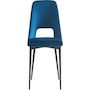 Voir la diapositive 2 : Habitat et Jardin Lot de 2 Chaises en velours  Fedora  - Bleu foncé