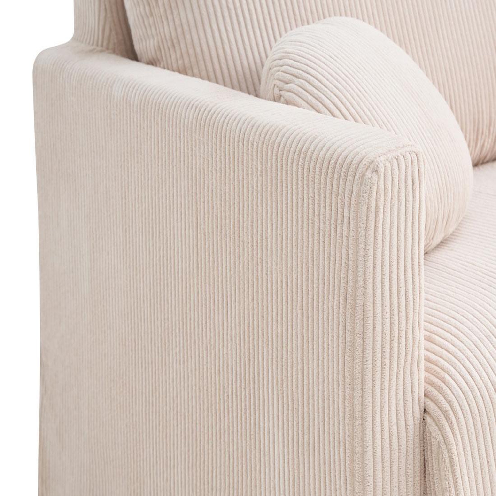 Voir la diapositive 6 : LISA DESIGN Serena - canapé droit déhoussable 2 places en velours côtelé