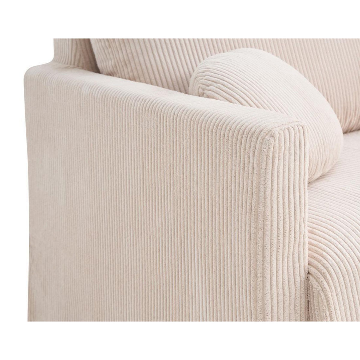 LISA DESIGN Serena - canapé droit déhoussable 2 places en velours côtelé