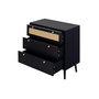 Voir la diapositive 5 : BEST MOBILIER Goto - commode - noir et cannage - 80 cm