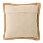 Voir la diapositive 2 : Paris Prix Coussin Déco Imprimé  Feuille  49x49cm Naturel