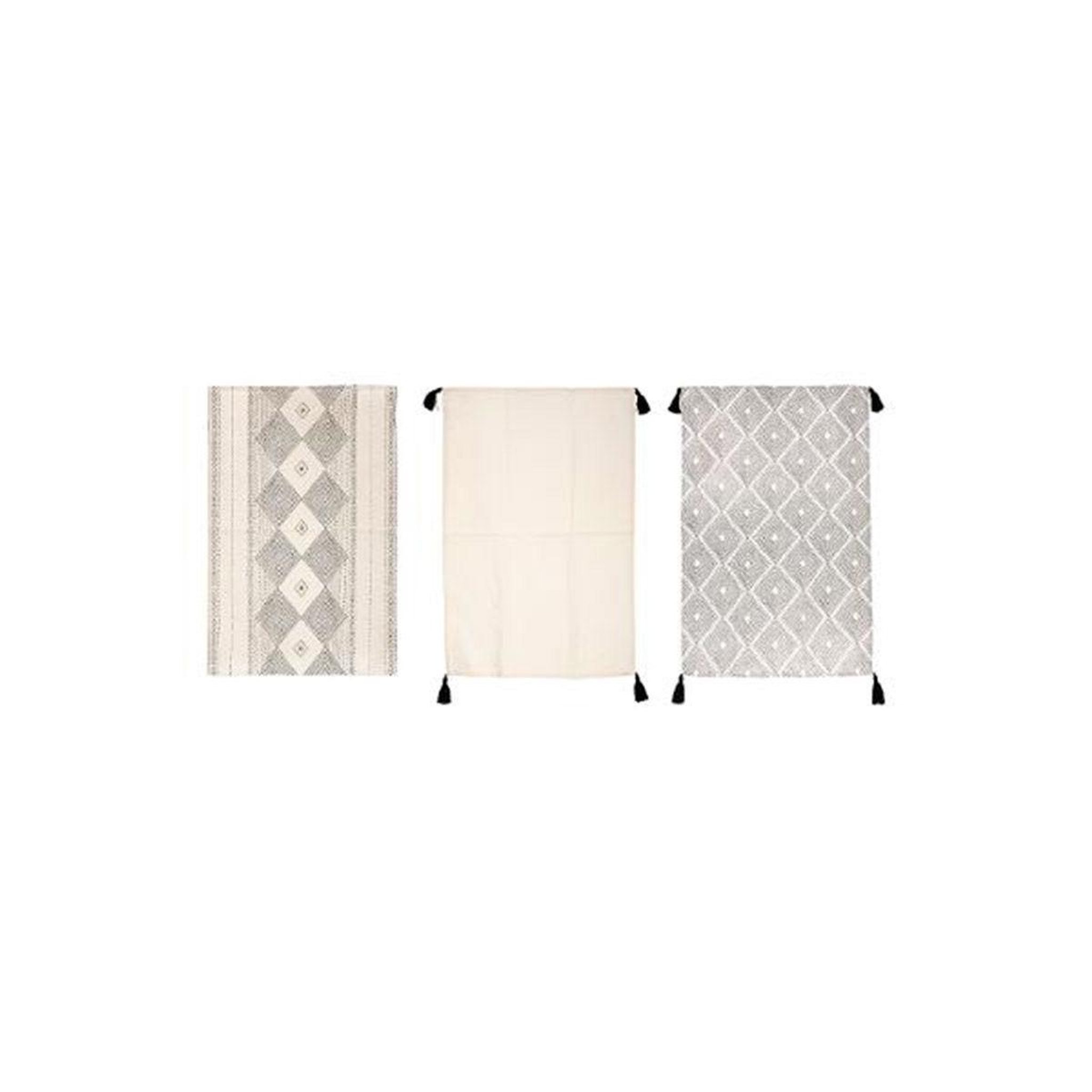 Voir la diapositive 1 : ATMOSPHERA Lot de 3 torchons de cuisine  oasis  45x70cm beige