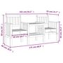 Voir la diapositive 6 : VIDAXL Banc de jardin avec table 2 places brun miel bois massif de pin