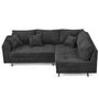 Voir la diapositive 3 : LISA DESIGN Rune - canapé d'angle droit 4 places en velours texturé
